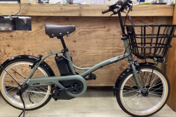 Panasonic　グリッター　20インチの小径電動アシスト自転車　マットオリーブ入荷です。